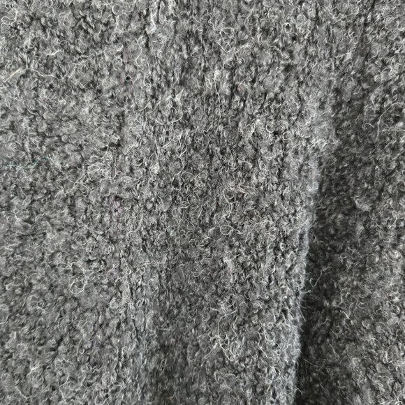 J.Jill Pure Jill Womens Large Boucle Cardigan Sweater Wool Blend Black Pockets - Picture 5 of 8